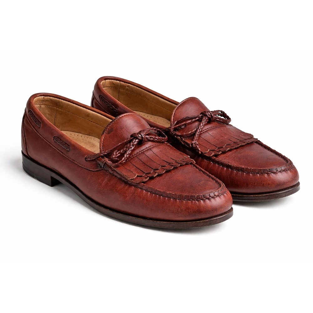 Allen Edmonds Woodstock Kiltie Loafers EU 45 US 11 Brown‎ Leather Tassel Slip On